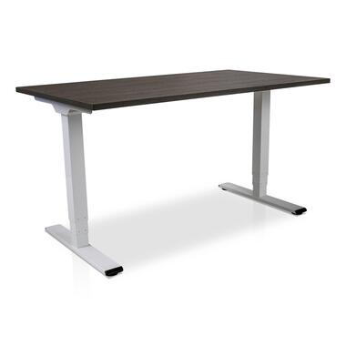 MRC COMFORT elektrisch ARBO zit-sta bureau - 120x80cm - wit - bruin eiken product