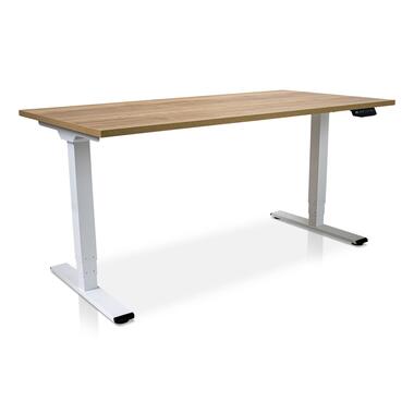 MRC COMFORT elektrisch ARBO zit-sta bureau - 180x80cm - wit - robuust eiken product