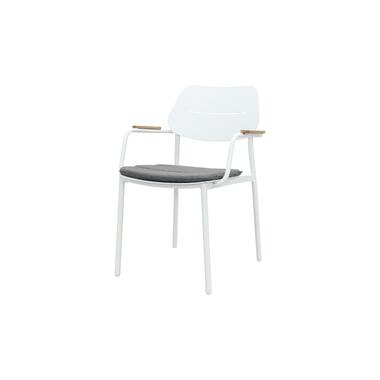GreenChair Courage Dining chair - teak armleuning - White product