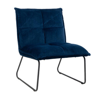 Malaga fauteuil industriel bleu foncé velours product