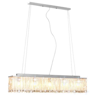 vidaXL Plafondlamp met kristallen kralen 104 cm zilverkleurig product