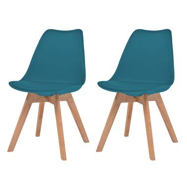 vidaXL Chaises à manger lot de 2 Turquoise Plastique product