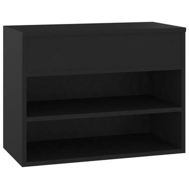 vidaXL Schoenenbank 60x30x45 cm bewerkt hout zwart product