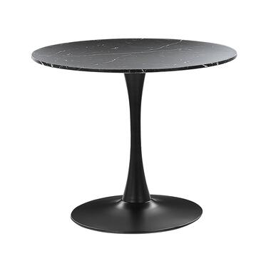 Table à manger ronde ⌀ 90 cm effet marbre noir BOCA product