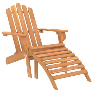 vidaXL Chaise de jardin Adirondack et repose-pied Bois d'acacia massif product