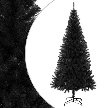 vidaXL Sapin de Noël artificiel avec support noir 240 cm PVC product