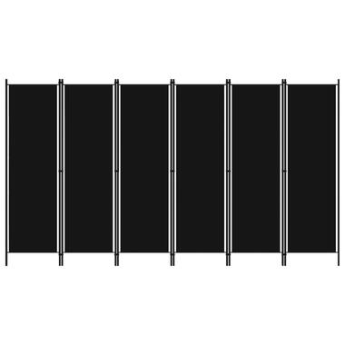 vidaXL Kamerscherm met 6 panelen 300x180 cm zwart product