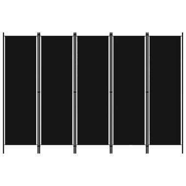 vidaXL Cloison de séparation 5 panneaux Noir 250x180 cm product