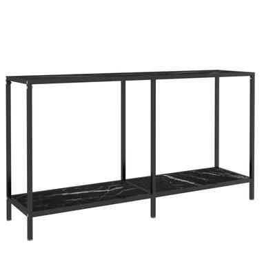 vidaXL Tables console Noir 140x35x75,5 cm Verre trempé product