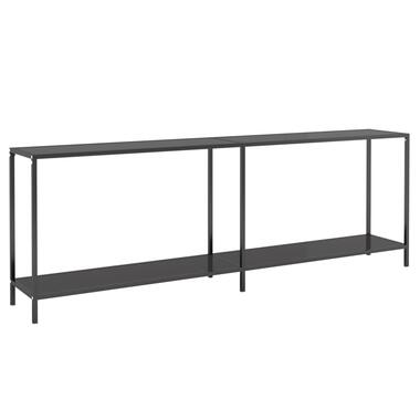 vidaXL Wandtafel 220x35x75,5 cm gehard glas zwart product