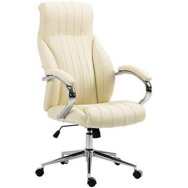 CLP Chaise de bureau Wigan - Cuir véritable - Creme product