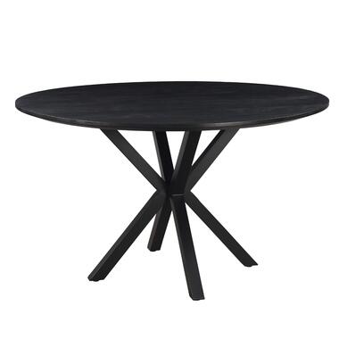 Table de salle à manger ronde Lissabon - métal et manguier noir - 130x130x76 cm product