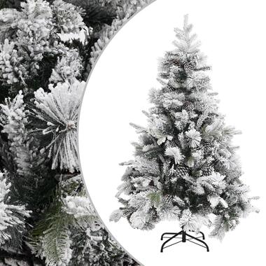 vidaXL Sapin de Noël à flocons de neige et pommes de pin 150 cm PVC/PE product