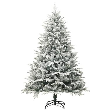 vidaXL Kunstkerstboom met sneeuwvlokken 180 cm PVC en PE groen product