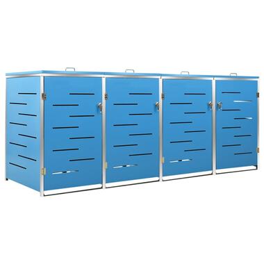vidaXL Containerberging vierdubbel 276,5x77,5x115,5 cm roestvrij staal product