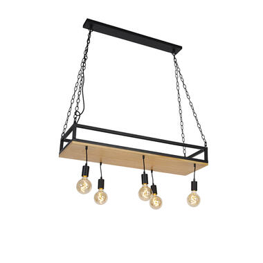 Qazqa hanglampen shelf zwart e27 product