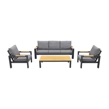 Hammelton stoel-bank loungeset met Mindo loungetafel - 4-delig product