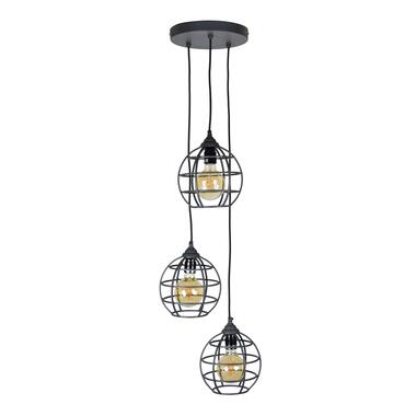 Hanglamp Globe 3-lichts Ø19 Vintage black product