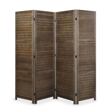 LW Collection Paravent 4 panneaux bois brun foncé 170x160cm - paravent - cloison product
