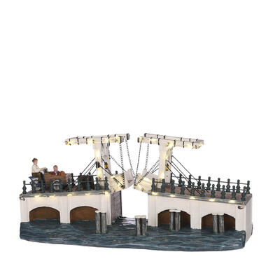 LuVille Kerstdorp Miniatuur Amsterdam Ophaalbrug - L30 x B11 x H14 cm product