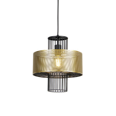 Qazqa suspension design or avec noir 30 cm - tess product