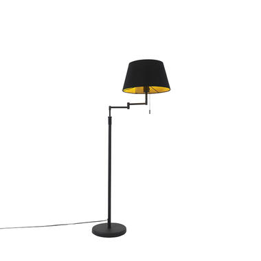 QAZQA lampadaire noir avec abat-jour noir et bras réglable - ladas product