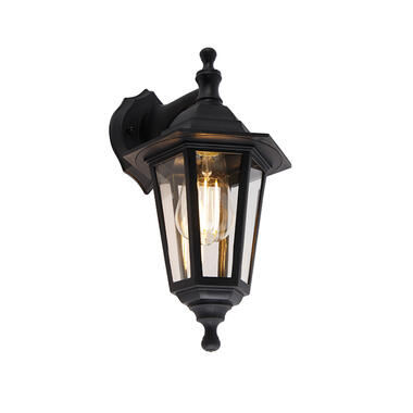 QAZQA wandlamp buiten New Haven zwart E27 product