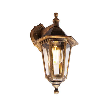 QAZQA wandlamp buiten New Haven goud/messing E27 product