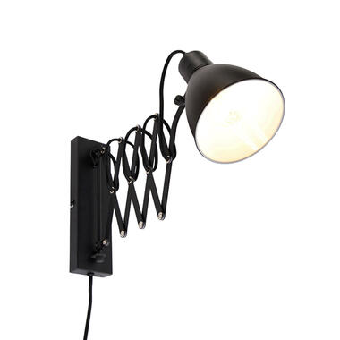 QAZQA wandlamp Merle zwart E27 product