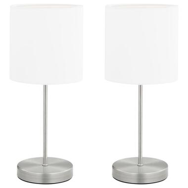 vidaXL - lampe de table - Blanc - Métal - 2 pcs product