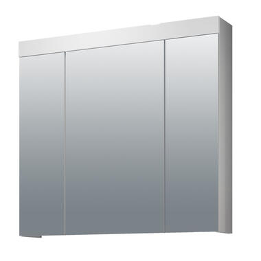 Devon Armoire de toilette murale avec miroir, 3 portes, blanc, miroir product