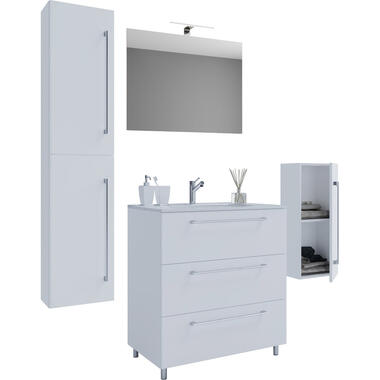 Schubo Ensemble de meubles de salle de bains 60 cm, miroir, blanc. product