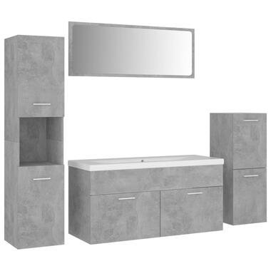 vidaXL Ensemble de meubles de salle de bain Gris béton Aggloméré product