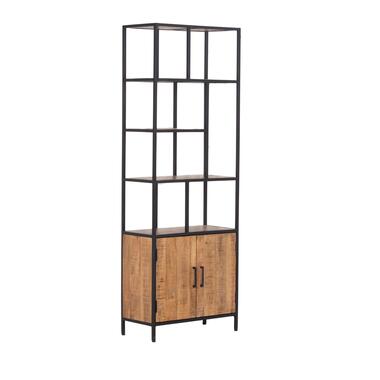 Etagère marron - métal/bois - 75x36x210cm - Meuble Brooke - Giga Meubel product