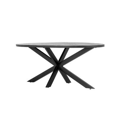 Table de salle à manger Max - ovale noir motif chevron - 200 cm product