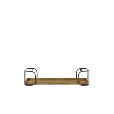 Wandplank Zyra - Zwart/Hout - 70x22,5x15,5cm product