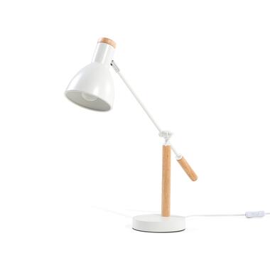 Lampe de bureau blanc en bois et en métal PECKOS product
