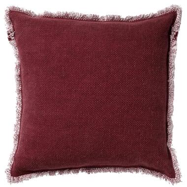 BURTO - Sierkussen 60x60 cm - gewassen katoen - Merlot - rood product