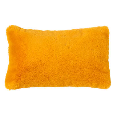 ZAYA - Kussenhoes 30x50 cm - bontlook - effen kleur - Golden Glow - geel product