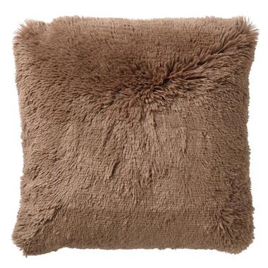 FLUFFY - Kussenhoes 60x60 cm - superzacht - XL kussensloop - Tobacco Brown - bru product