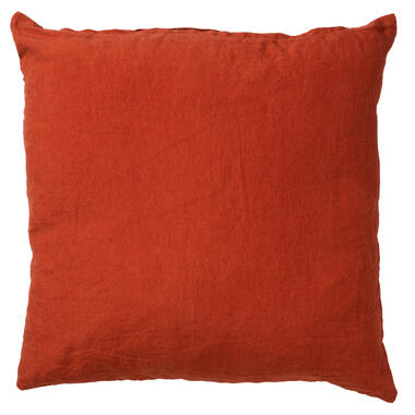 LINN - Kussenhoes 45x45 cm - 100% linnen - effen kleur - Potters Clay - oranje product