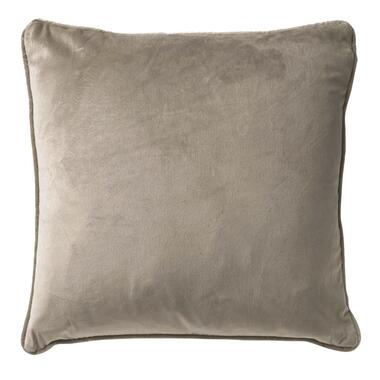 FINN - Kussenhoes 60x60 cm - velvet - effen kleur - Driftwood - taupe product