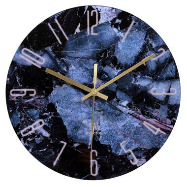 LW Collection Horloge de cuisine Ethan bleu 30cm product
