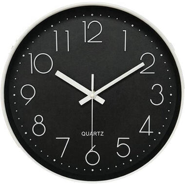 LW Collection Horloge de cuisine Sara noir blanc 30cm product