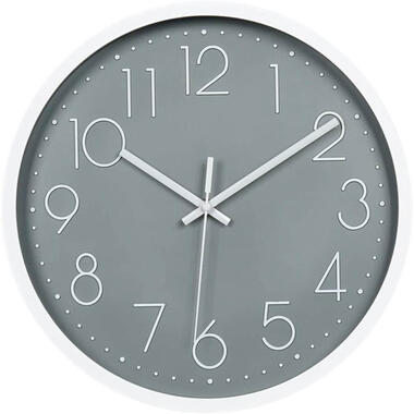 LW Collection Horloge de cuisine Arabella gris 30cm product