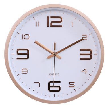 LW Collection Horloge de cuisine Xenn1 blanc rosé 30cm product