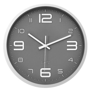 LW Collection Horloge de cuisine Xenn6 gris blanc 30cm product
