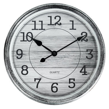 LW Collection Horloge de cuisine Lauren gris 30cm product