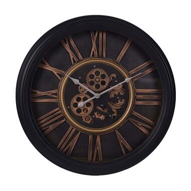 LW Collection Horloge murale radar Leonore Noir 52cm engrenages mobiles product