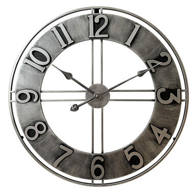 LW Collection Horloge murale Becka gris argent 60cm product